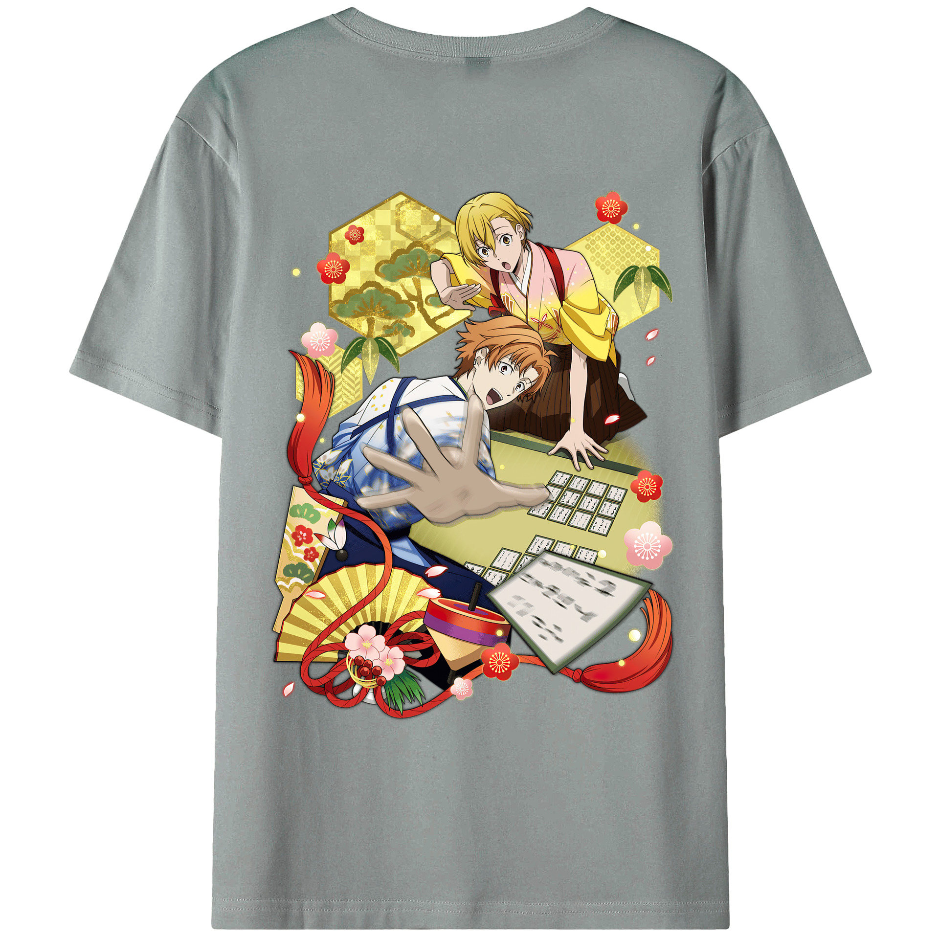 （画像用） 文豪ストレイドッグス Bungo Stray Dogs 綿100％ メンズ半袖Tシャツ（バックプリント） 通気性